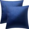 2 Pack 18x18 Pillow Cover Velvet Pillow Covers, Square Throw Pillow Covers for Living Room Decorations Throw Pillow Case, Throw Pillow Cover Cushion Cover for Sofa Bedroom Car, Navy Blue Velvet view 1