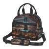 JIPOFD New York Manhattan Bridge Night Insulated Lunch Box Lunch Bag For Women Men Adult Size Reusable For Work Travel Outings view 1