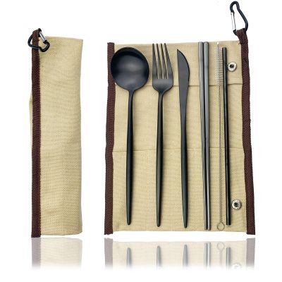 ONUIFIKE Silverware Set, 6/24/36/48/60/72 Pieces 304 Stainless Steel, Home Cutlery Flatware Set(Beige,6 Piece set for 1)
