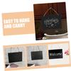 5 Piece Wooden Hanging Chalkboard Signs for Notes and Display view 4