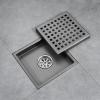 ShowerFloorDrainwithRemovableCoverMeshGrilleLongStainlessSteelFloorDrainBathroomWashingMachineWaterFloorDrain-12 view 2