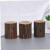 Alipis 6Pcs Rustic Wooden Stump Candle Holders Creative Succulent Planter Tea Light Candle Holders Unique Home Decoration for Weddings Parties view 2