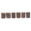 Alipis 6Pcs Rustic Wooden Stump Candle Holders Creative Succulent Planter Tea Light Candle Holders Unique Home Decoration for Weddings Parties view 3