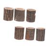 Alipis 6Pcs Rustic Wooden Stump Candle Holders Creative Succulent Planter Tea Light Candle Holders Unique Home Decoration for Weddings Parties view 4