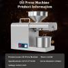 RENJJPBO Cold, Hot Press Automatic Electric Oil Maker for Home Commercial, 820w Seeds Nuts Oil Expeller Press Mill, Stainless Steel view 4