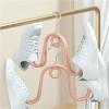 4PcsDrying Shoes Rack Stainless Steel Holders Space Saving Shoes Hanger for Dry Your Shoes Home Storage Organizer(Pink) view 4