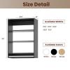 ROOMTEC 31.5" Medium Hanging Closet Unit, Modular Closet System with Hanging Rod, Wardrobe Organizer for Bedroom or Walk-in Closet, Wall Mounted, Customizable Clothes Storage Unit, Black view 2