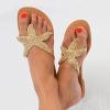 2025 Beach Flip Flops for Woman, Women's Starfish Flat Sandals Open Toe Slide Fashion Slip-on Slides Bohemian Flats Summer Thong andals for Women Dressy Comfortable Wide Width Platform view 2
