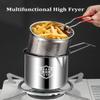 EnweMahi Mini Deep Fryer, 316 Stainless Steel Small Deep Fryer, Various Package Specifications, Fuel-Efficient, Mini Fryer, with Basket and Lid for Camping, Family Dinner a 3500mlB view 2