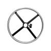 HomeLoft Basics Rotating Footrest Ring for Office Chairs, Spare Parts Made of Stainless Steel, Circle for Office Desk Chair, 35cm view 4