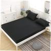 Waterproof Mattress Protector Cover, Machine Washable, 150x200x30cm Black view 4