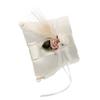 SOLUSTRE Satin Flower Ring Pillow Holder for Wedding Ceremony Elegant Bridal Ring Cushion for Rings Romantic Decoration for Engagements and Weddings Portable Design view 1