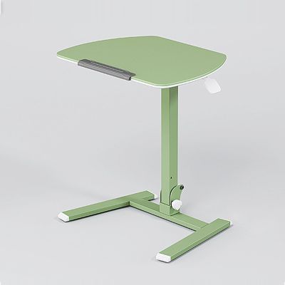 Foldable Bed Table Tray for Eating and Laptop Adjustable Height Bed Tray Table with Wheels Reversible Bed Side Tables for Home and Office Load Capacity 30kg(Green)
