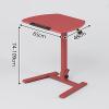 Foldable Bed Table Tray for Eating and Laptop Adjustable Height Bed Tray Table with Wheels Reversible Bed Side Tables for Home and Office Load Capacity 30kg(Green) view 2