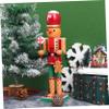 HAKIDZEL 1pc Wooden Gingerbread Nutcracker Decoration for Xmas Party Scene Christmas Ornament Festive Gingerbread Man Decor for Home Office and Holiday Celebrations view 3