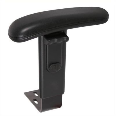 Pemberly Row Adjustable Office Chair Arm Kit, Plastic Construction, Black Upholstery, Padded Arm, Reversible Design, Contemporary Style, Height Adjustable 24"-32", Ideal for Office Chairs