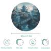 7.9 Inch Chopping Block Asian Style Painting Cutting Boards for Kitchen Round Cutting Mat Glass Chopping Board Portable Charcuterie Board view 2