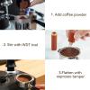 24pcs Espresso Accessories Kit, Espresso Tools Set for Coffee Machine, Spring-Loaded 304 Stainless Steel Base 30lbs Coffee Calibrated Tamper Tools for Enjoying cafes Home Office hotels(58mm) view 4