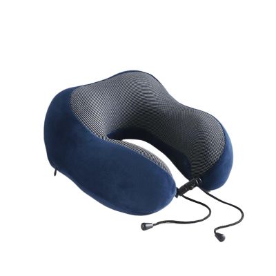 Ergonomic Memory Sponge U-Shaped Travel Pillow, Double Sided Neck Support Pad, Suitable for Comfortable Sleep(Blue)