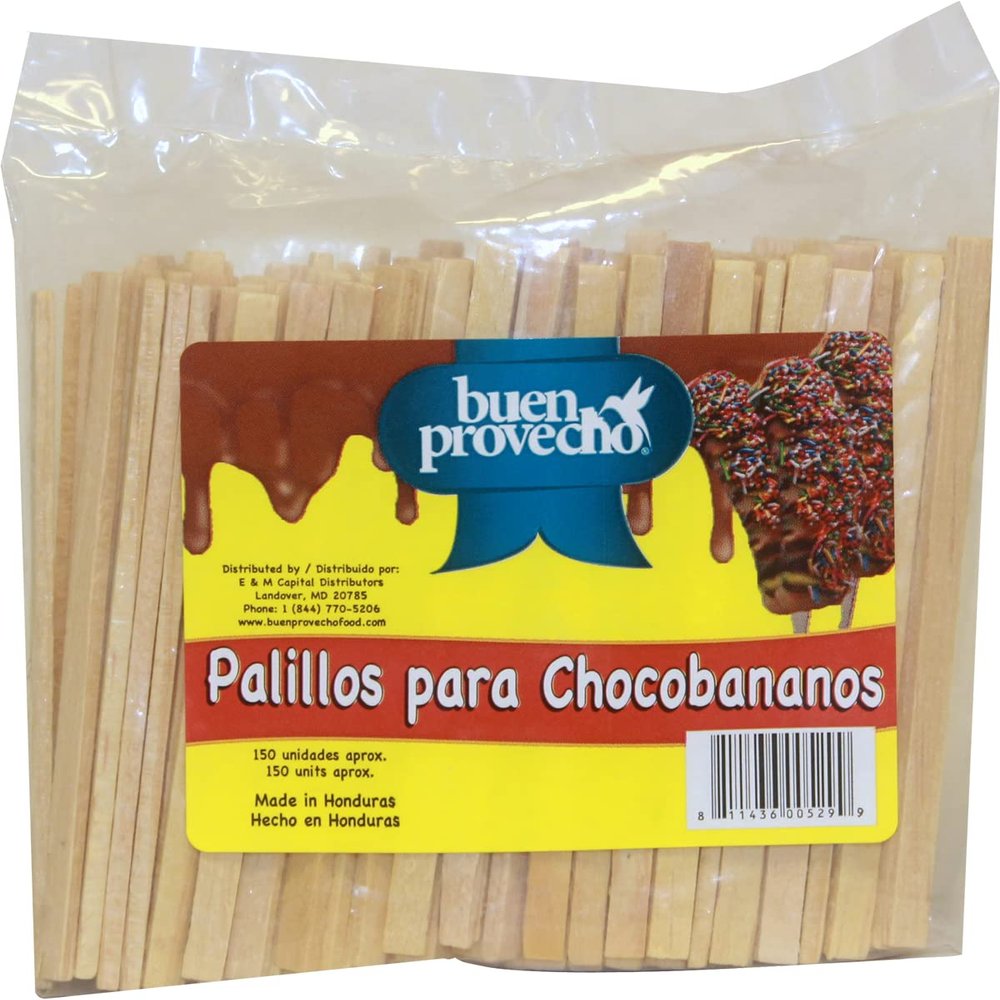 BP Wooden Sticks for ChocoBananos, 150 Count, (3PACK)