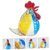 OUNONA Crystal Glass Chicken Decoration Statue for Desktop Realistic Bird Figurine Home Decor Ornament view 2