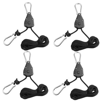 Outanaya Adjustable Grow Light Hangers 1/8 Inch Plant Light Pulley Hook Ropes for Indoor Gardening Random Piece Set Easy Installation