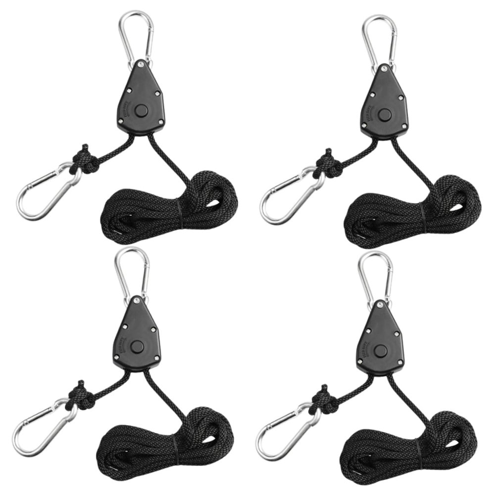 Outanaya Adjustable Grow Light Hangers 1/8 Inch Plant Light Pulley Hook Ropes for Indoor Gardening Random Piece Set Easy Installation