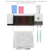 ASAKKURA Toothbrush Holder Wall Mount Suction Toothbrush Holder for Bathroom Wall-Mounted Rack Toothpaste Shelf Easy to Clean Storage Organizer view 3