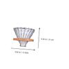 LALAFINA Wooden Base and Glass Filter Dripper Pot Reusable Coffee Funnel for Home Brewing for Coffee Lovers view 2