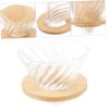 LALAFINA Wooden Base and Glass Filter Dripper Pot Reusable Coffee Funnel for Home Brewing for Coffee Lovers view 3
