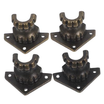 COHEALI 4Pcs Antique Metal Box Legs Olive Protectors for Furniture Alloy Feet for Jewelry Wood Cases Easy Installation Stable Support for Dresser Couch