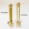 YYPTT Oil Liquid Level Indicator,1pc 1/4" 3/8" 1/2" BSP Male Thread L-Shape Brass Oil Liquid Level Indicator Sight Glass Gauge(One Window 1/2",200mm) view 4