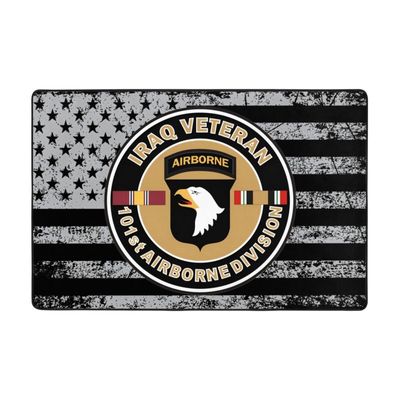 ZDHGAEW US Army Iraq Veteran 101st Airborne Area Rug for Living Room Bedroom - Soft Non-Slip Low Pile Washable Floor Mat, Perfect for Kitchen, Dining Room, Nursery, Office