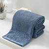 Absnuopt Blue Rippled Textured Edge Hand Towel Set of 2 Decorative Hand Towel for Bathroom Ultra Soft 100% Cotton Absorbent for Home Kitchen 13" X 29" view 1