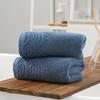 Absnuopt Blue Rippled Textured Edge Hand Towel Set of 2 Decorative Hand Towel for Bathroom Ultra Soft 100% Cotton Absorbent for Home Kitchen 13" X 29" view 2