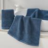 Absnuopt Blue Rippled Textured Edge Hand Towel Set of 2 Decorative Hand Towel for Bathroom Ultra Soft 100% Cotton Absorbent for Home Kitchen 13" X 29" view 3