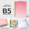 Recipe Book to Write in Your Own Recipes  Blank Recipe Book Cookbook, Hardcover Recipe Notebook Recipe Journal Hold 175 Pages Recipes with Tab Sticker, Spiral-Bound Durable Kitchen Gift, 7.5"*10" - Pink view 2