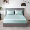Rahul Textile Alaska King Size 4-Piece Sheet Set Ultra-Fine 30 Momme Mulberry Silk Bed Sheets Set Fits 10-12" Deep Pocket - Curated Luxury for The Ultimate Bedroom Upgrade (Solid, Light Blue) view 1