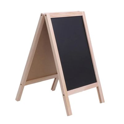 88JUNYh Double-Size Mini Chalkboard Set - Wood Framed Message Displays with Easel Stand Chalk Board Sign Board