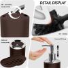 23 Piece Brown Bathroom Set with Shower Curtain & Rugs, Complete Set view 3