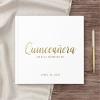 Quinceaera Guest Book, Personalized Quince Album Well Wishes for Mis Quince 15th Birthday, Color Choices - White Gold (10x8) view 2