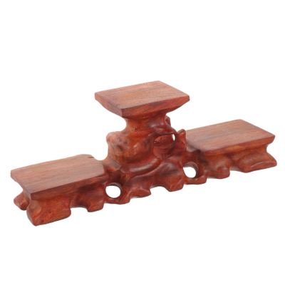 Wooden Display Base with High and Low Design for Table Lamps