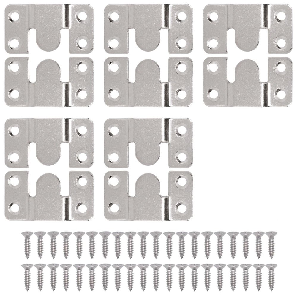 GDFYMI 10 Pcs Sectional Couch Connectors, Stainless Steel Furniture Sofa Interlocking Sectional Connectors with Screws (Silver, Medium & 2-Hole)