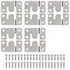 GDFYMI 10 Pcs Sectional Couch Connectors, Stainless Steel Furniture Sofa Interlocking Sectional Connectors with Screws (Silver, Medium & 2-Hole) view 1