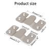 GDFYMI 10 Pcs Sectional Couch Connectors, Stainless Steel Furniture Sofa Interlocking Sectional Connectors with Screws (Silver, Medium & 2-Hole) view 2