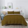 Luxury 3 Piece 1000 Thread Count 100% Egyptian Cotton Comforter Set Oversized Super King Size (120" x 98") Inch Premium Quality 400 GSM Ultra Soft Comforter - Taupe Solid view 2