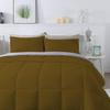 Luxury 3 Piece 1000 Thread Count 100% Egyptian Cotton Comforter Set Oversized Super King Size (120" x 98") Inch Premium Quality 400 GSM Ultra Soft Comforter - Taupe Solid view 3