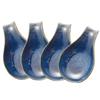 Alipis 4pcs Ceramic Spoon Rests Elegant Glaze Spoon Holders for Dining Table Wear-resistant Kitchen Accessories for Serving Soup Sauces and Desserts view 1