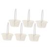 SOLUSTRE 6pcs Woven Flower Girl Basket Set Handmade Storage Basket Handle Rustic Rattan Flower Arrangement for Weddings Decorative Party Supplies view 1
