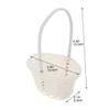 SOLUSTRE 6pcs Woven Flower Girl Basket Set Handmade Storage Basket Handle Rustic Rattan Flower Arrangement for Weddings Decorative Party Supplies view 2
